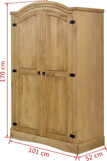 Doppeltür Kleiderschrank 101x52x170cm