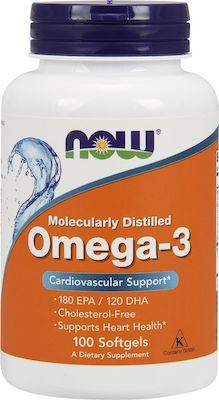 Now Foods Molecularly Distilled Omega 3 Ιχθυέλαιο 100 μαλακές κάψουλες