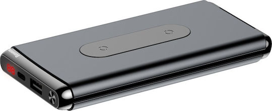 Baseus Wireless Power Bank 10000mAh 15W с USB-A порт Бързо зареждане 3.0 Черен