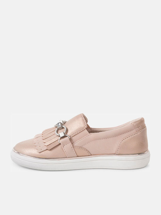 Mayoral Girls PU Leather Slip-On Moccasins Pink