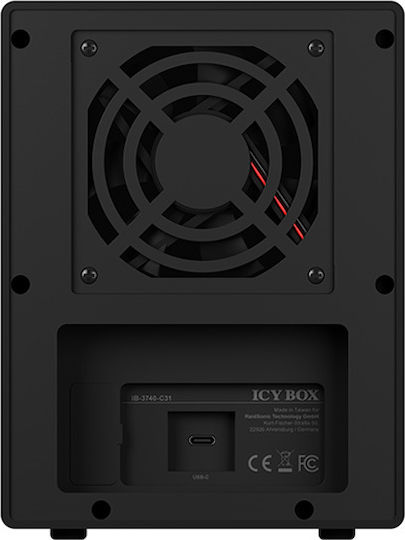 Icy Box Θήκη για 4 Σκληρούς Δίσκους 2.5" / 3.5" SATA III με σύνδεση USB 3.1 Type-C