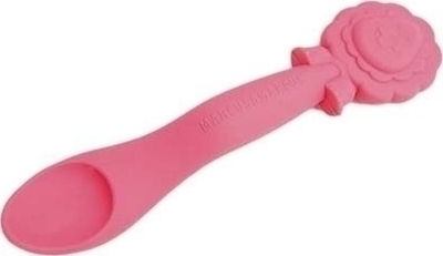 Marcus & Marcus Baby Spoon Λιοντάρι made of Silicone for 6+ months Red