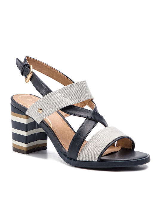 Women's Sandals America Dayla Multicolour with Chunky Medium Heel
