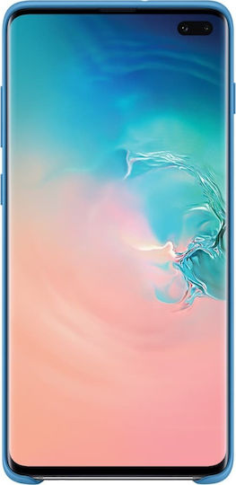 Samsung Umschlag Rückseite Silikon Blau (Galaxy S10+)
