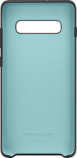 Samsung Umschlag Rückseite Silikon Schwarz (Galaxy S10+)