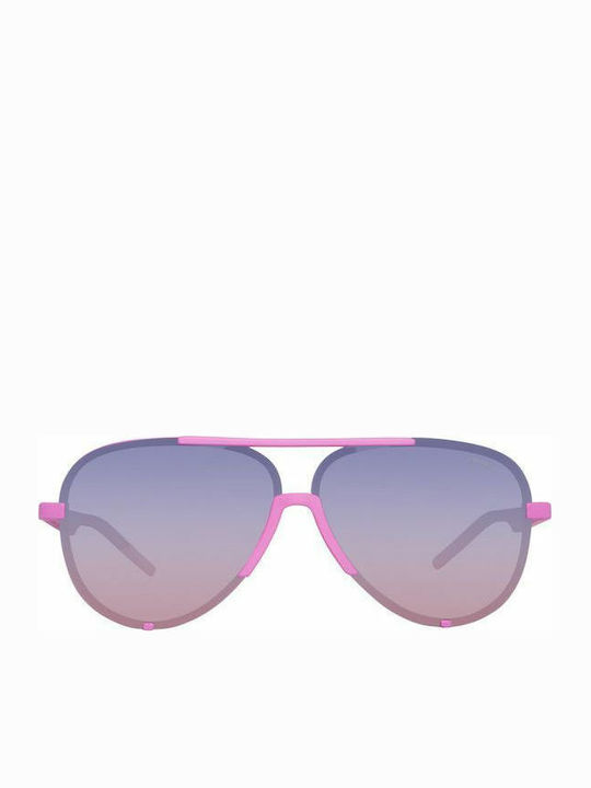 Polaroid Women's Sunglasses with Pink Plastic Frame and Purple Lens PLD6017/S TIZ/Q2