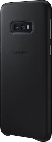 Samsung Leather Cover Back Cover Δερμάτινο Μαύρο (Galaxy S10e)