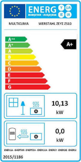 Werstahl ΖΕΥΣ ZS10 Σόμπα Pellet Αερόθερμη 10.13kW Μπορντό