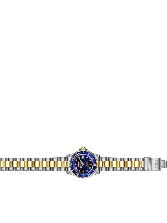 Invicta Pro Diver Мъжки Часовник 40мм На Батерия Сребърен Метална Гривна