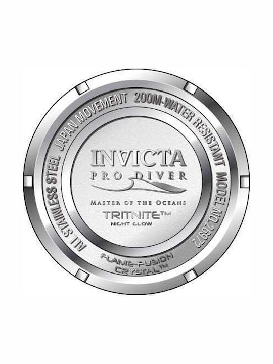 Invicta Pro Diver Мъжки Часовник 40мм На Батерия Сребърен Метална Гривна
