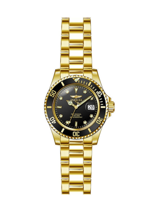 Invicta Pro Diver Men's Watch 40mm Battery with Gold Metal Bracelet
