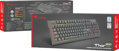 Genesis Thor 200 RGB Гейминг Механична Клавиатура с Custom суичове и RGB подсветка (Английски US) Черен
