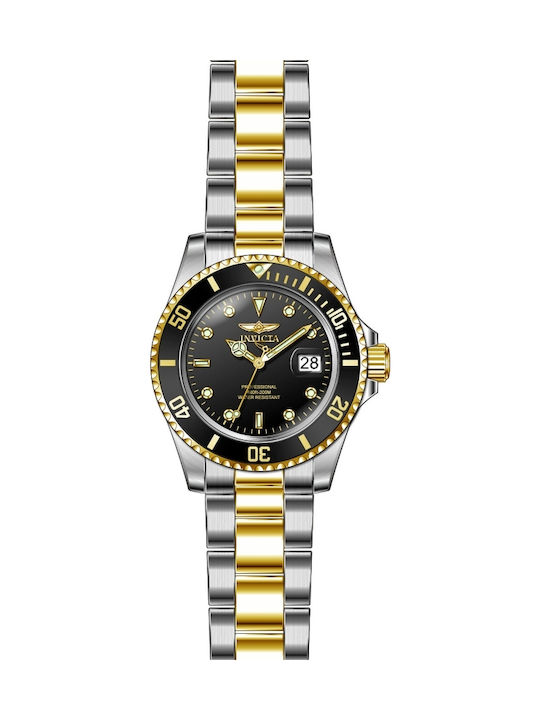 Invicta Pro Diver Ρολόι Μπαταρίας με Μεταλλικό Μπρασελέ Invicta Pro Diver Ρολόι Μπαταρίας με Μεταλλικό Μπρασελέ