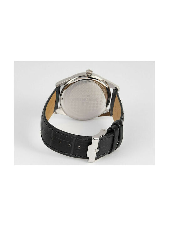 Jacques Lemans Serie 200 Watch Battery with Black Leather Strap