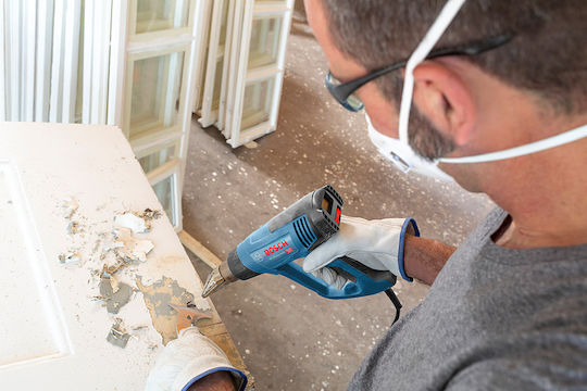 Bosch GHG 20-63 Kit Professional Πιστόλι Θερμού Αέρα 2000W με Ρύθμιση Θερμοκρασίας εως και 630°C