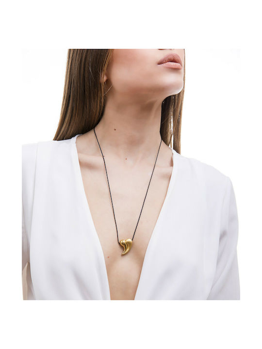 Honor Omano Heart Necklace with design Heart Gold Plated