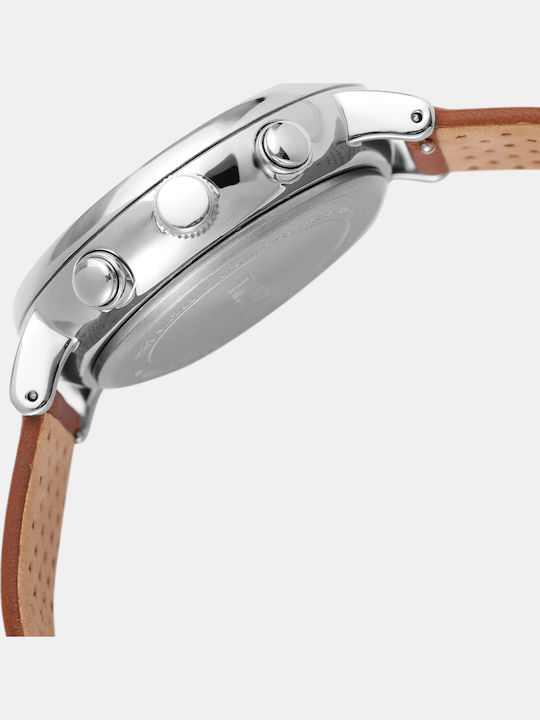 Timex Fairfield Supernova Men's Watch 41mm Chronograph Battery with Brown Leather Strap