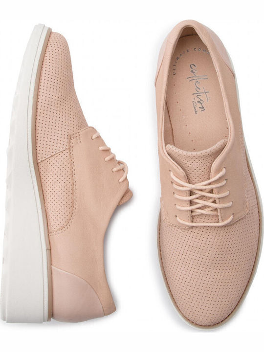 Sharon Crystal Leder Damen Oxfords in Rosa Farbe
