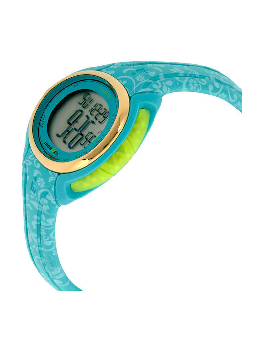 Timex Ironman Digital Uhr mit Türkis Kautschukarmband