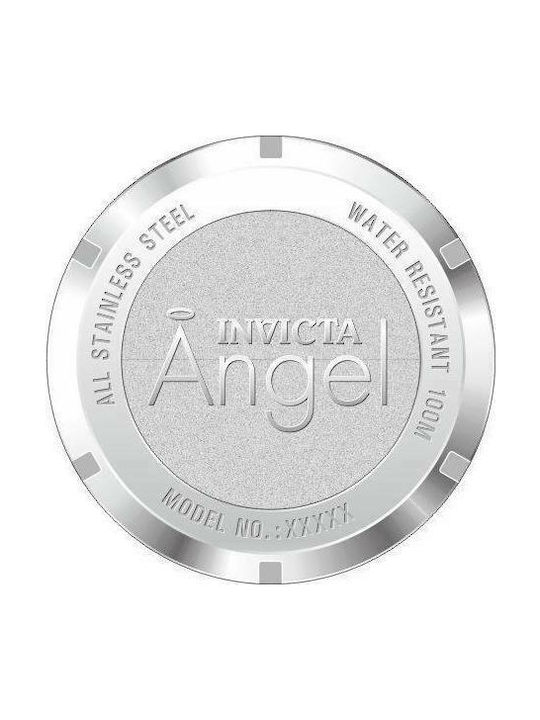 Invicta Angel Дамски Часовник 38mm Кварцов със Сребрист Метална Верижка