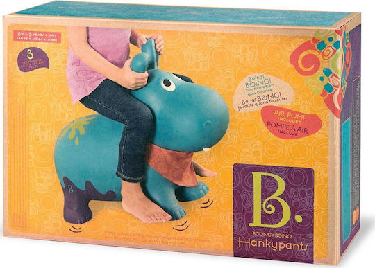 B.Toys Hop Hop Hippopotamus Bouncy Boing Hippo for 1+ years Years Turquoise