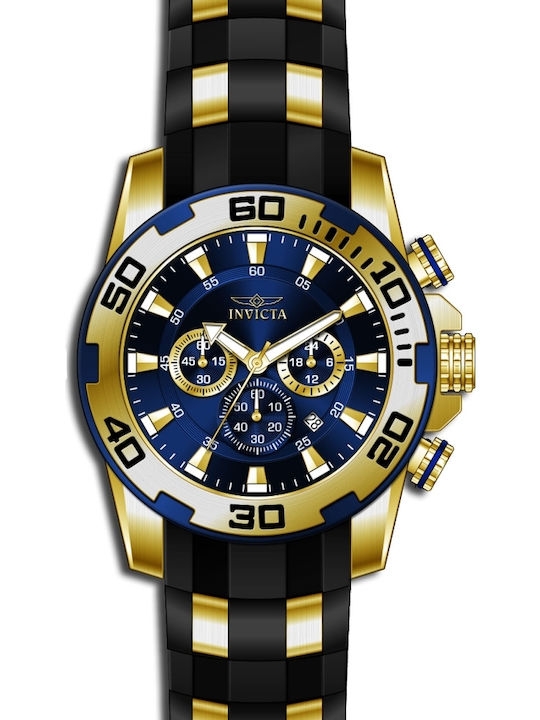 Invicta Pro Diver Ρολόι Μπαταρίας με Καουτσούκ Λουράκι Invicta Pro Diver Ρολόι Μπαταρίας με Καουτσούκ Λουράκι