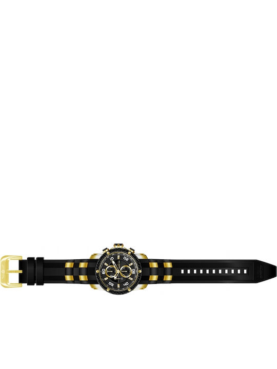 Invicta Pro Diver Ανδρικό Ρολόι 48mm Χρονογράφος Μπαταρίας με Μαύρο Καουτσούκ Λουράκι