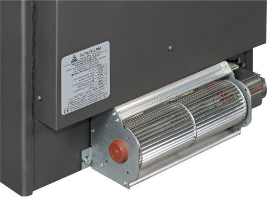 Alfatherm ALB02-S Metallisch Holzofen Luftheizung mit Ofen 11kW Schwarz