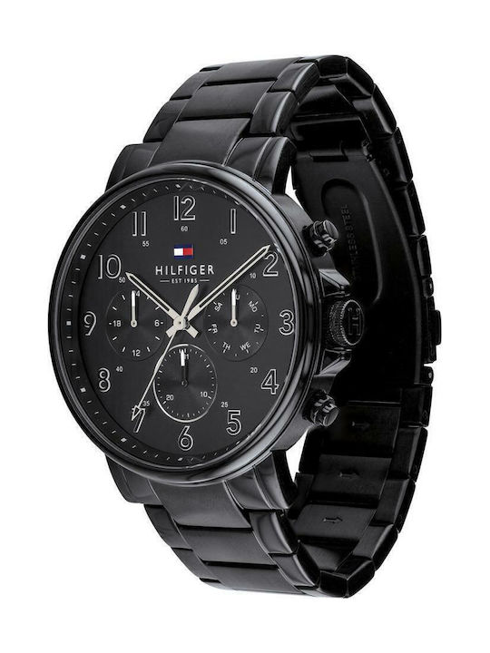 Tommy Hilfiger Daniel Men's Watch 44mm Chronograph Battery with Black Metal Bracelet