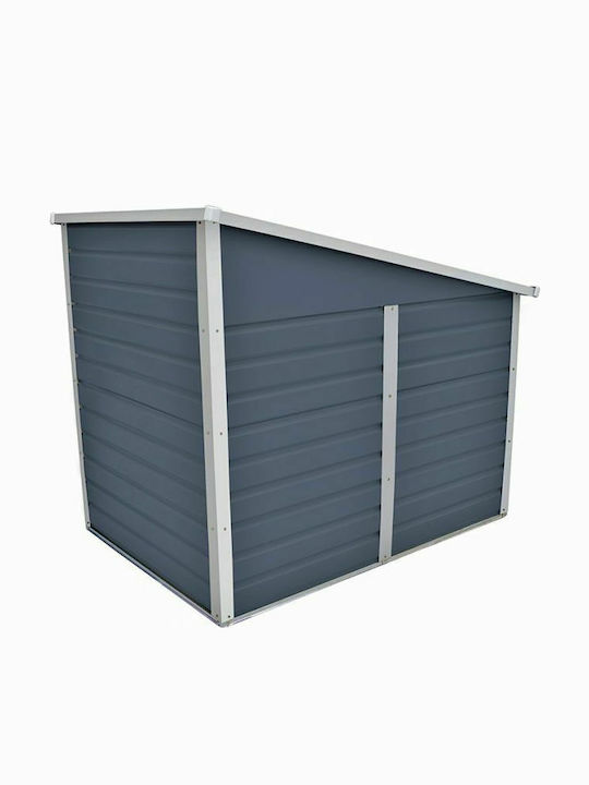 Metallic Garden Shed Galvanized Coco Grey L1.61xW0.87xH1.34m