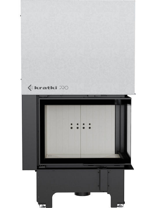 Kratki VNP 700 480 Wood Fireplace Insert with Right Corner Window 12kW