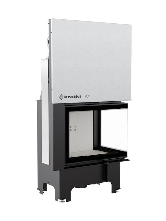 Kratki VNP 700 480 Kaminofen Holz 12kW Rechte Ecke mit Schiebetür