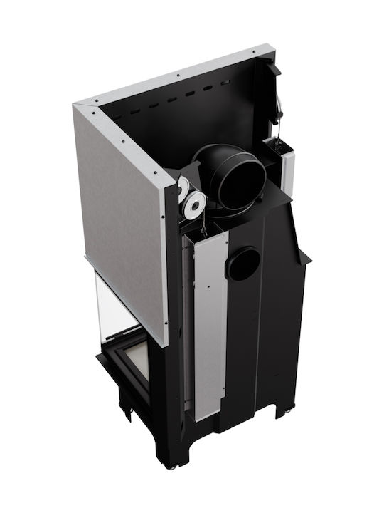 Kratki VNP 700 480 Kaminofen Holz 12kW Rechte Ecke mit Schiebetür