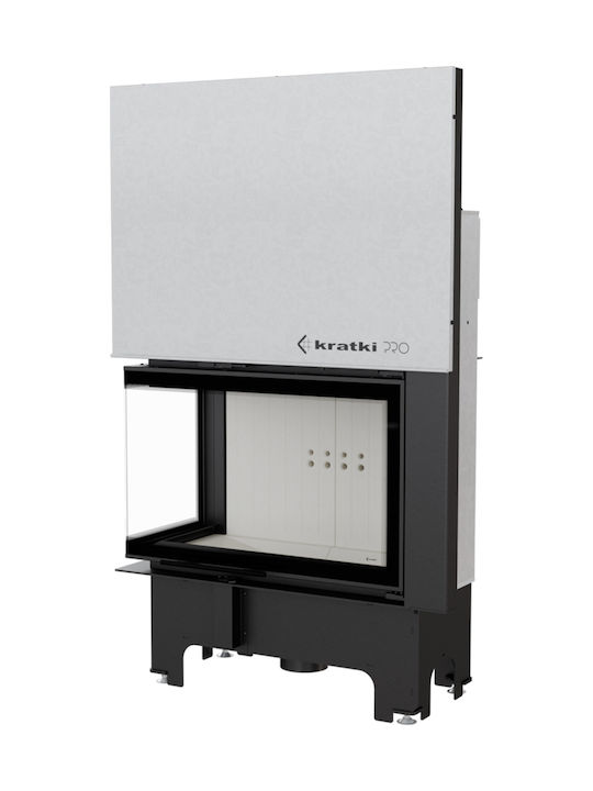 Kratki VNL 810 410 Kaminofen Holz 14kW Linke Ecke mit Schiebetür