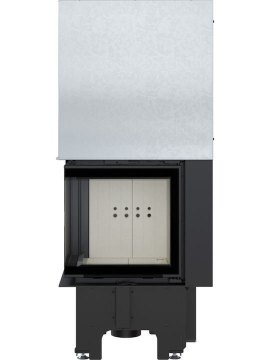 Kratki VNL 480 480 Ενεργειακό Τζάκι Ξύλου 8kW Αριστερή Γωνία με Συρόμενη Πόρτα