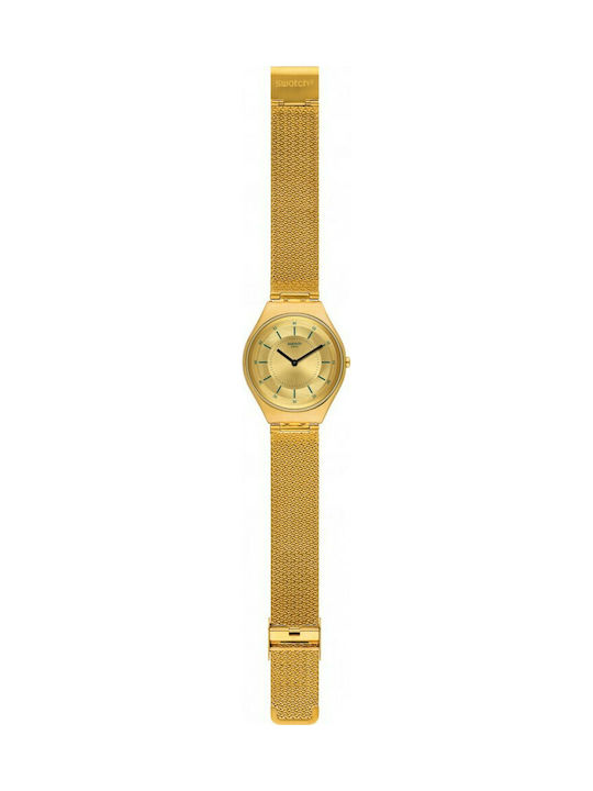 Swatch Skindoro Uhr mit Gold Metallarmband