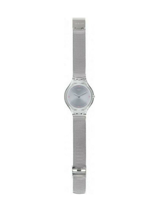 Swatch Skincarat Uhr mit Silber Metallarmband