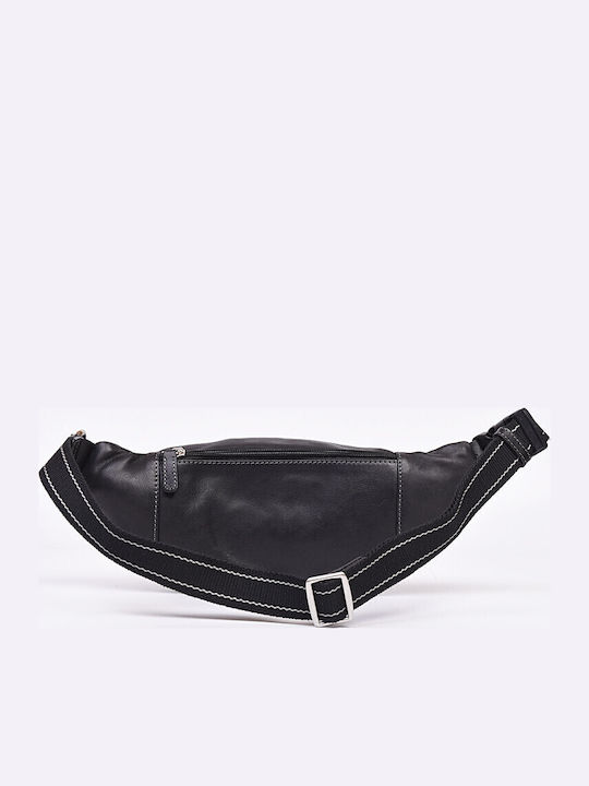 Leather Waist Bag Black