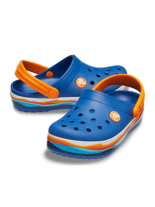 Crocband Wavy Band Παιδικά Ανατομικά Σαμπό Θαλάσσης Μπλε