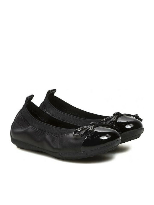 Kids Anatomic Leather Ballerinas Piuma Black