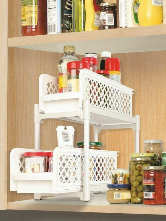 52604 Επιδαπέδια Ραφιέρα Μπάνιου Πλαστική με 2 Ράφια 33x14.5x38cm