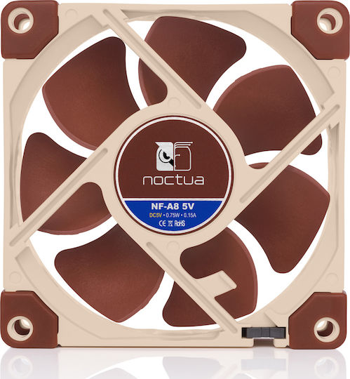Noctua NF-A8 5V Case Fan 80mm (2200rpm / 32.6cfm) Without LEDs Lighting and Connection 3-Pin Brown