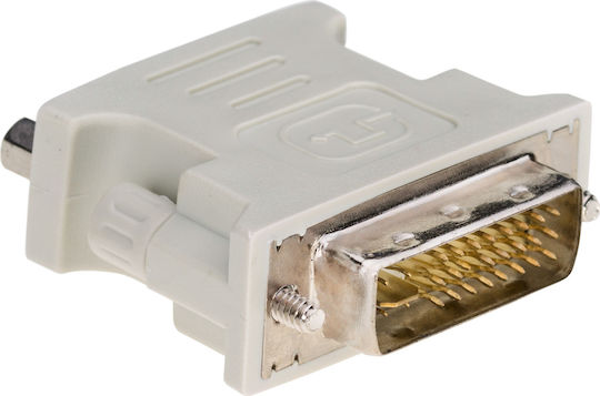 Akyga Μετατροπέας DVI-I male σε VGA female Λευκό 1τμχ AK-AD-12