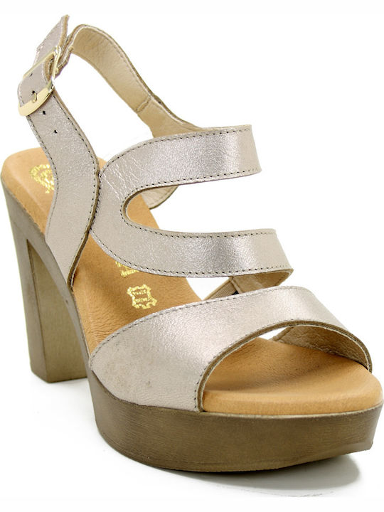 Leather Sandals Silver