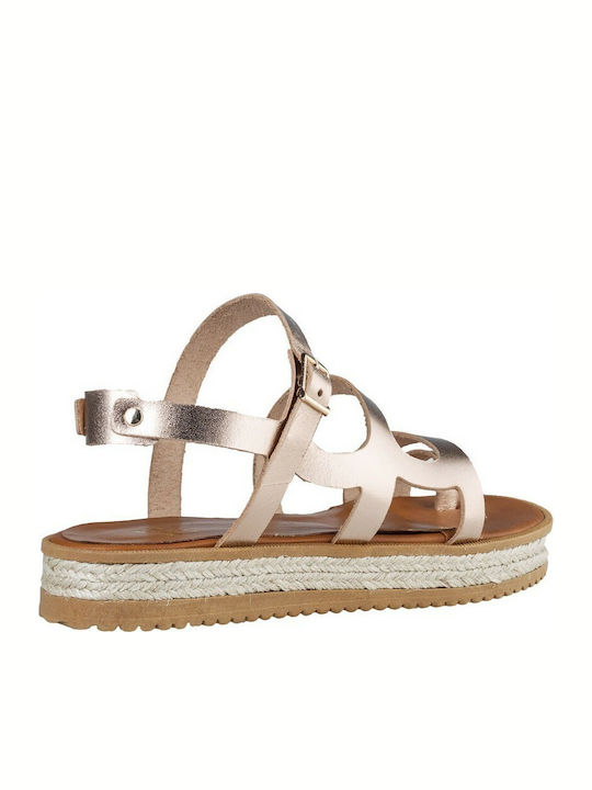 Mairiboo for Envie Damen Flache Sandalen Flatforms in Gold Farbe