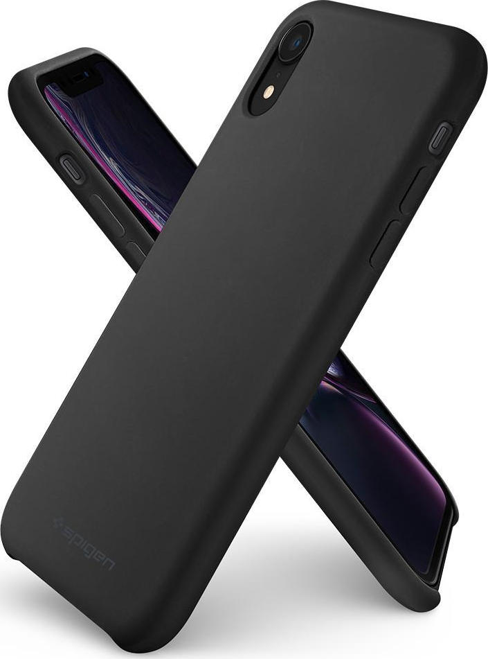 Spigen Silicone Fit Back Cover Μαύρο (iPhone XR) | Skroutz.gr