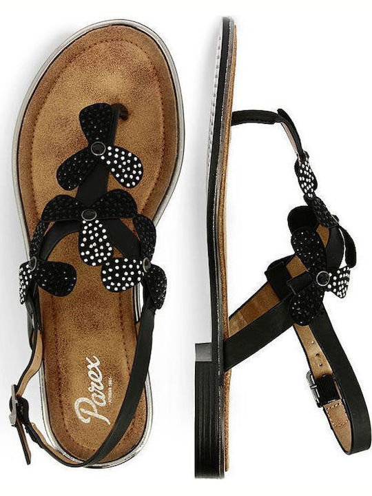 Women's Flat Sandals in Black Color