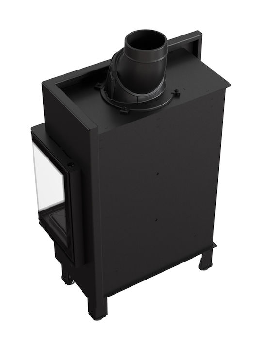 Kratki Lucy 12 Slim P BS Wood Fireplace Insert with Right Corner Window 8kW