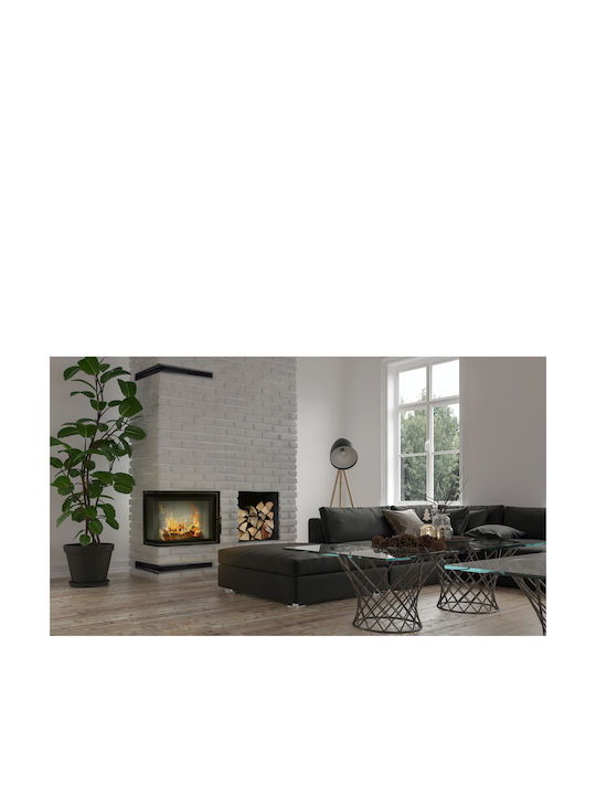 Kratki Lucy 12 Slim P BS Wood Fireplace Insert with Right Corner Window 8kW