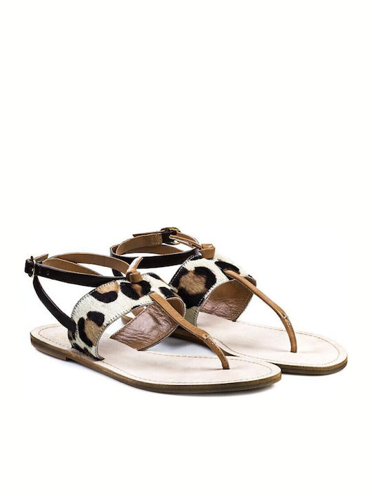 Basic Leder Flache Sandalen für Damen